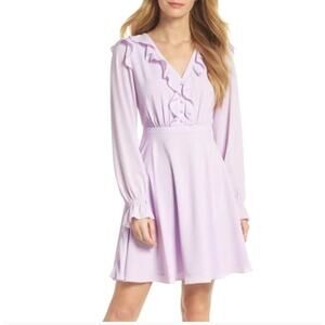 GAL MEETS GLAM Haley Ruffle Dress lavender Womans 2 feminine girtly